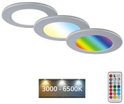 SET 3x plafonieră LED RGBW dimabilă pentru baie LED/4,8W/230V IP65 Briloner