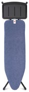 Masa de calcat Brabantia B 1003352, 124x38 cm, 7 pozitii de reglare, Suport generator de abur, Albastru