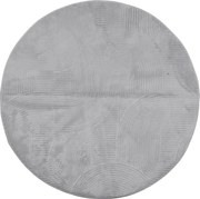 vidaXL Covor IZA aspect scandinav, cu fire scurte, gri, Ø 80 cm