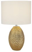 Veioza/Lampa de masa design decorativ Nadine auriu/crem