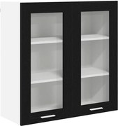 vidaXL Dulap suspendat Stejar Negru 80 x 31 x 80 cm Lemn compozit