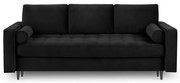 Canapea extensibilă din catifea Milo Casa Santo, negru