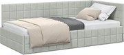 vidaXL Cadru de pat colțar Gri deschis 90 cm x 200 cm Catifea