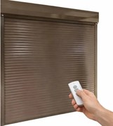 Rulou Exterior Aluminiu Maro cu Acționare Electrică și Telecomandă