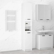 vidaXL Dulap de baie, alb, 32x34x188,5 cm, lemn compozit