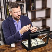 Cutie pentru ceasuri de mana, Songmics, Negru, 30x20x8.5 cm