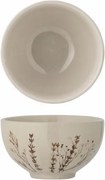 Bol din ceramică, natur, cu ilustrații botanice pictate manual, 11.5x6.5 cm, „Bea"