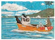 Imprimare de artă Sam Toft - Dogger, Fisher, Light Vessel Automatic