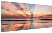 Tablou cu razele solare deasupra plajei Dayton (120x50 cm)