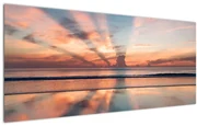 Tablou cu razele solare deasupra plajei Dayton (120x50 cm)