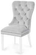 Scaun tapitat Madame gri deschis - H 101 cm