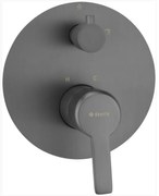 Baterie dus monocomanda incastrata Deante Arnika cu comutator de dus gri periat