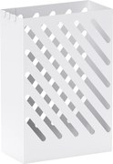 HOMCOM Suport pentru Umbrele cu Tavă pentru Colectarea Picăturilor și 4 Cârlige, 28x14x41 cm, Alb | Aosom Romania