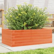 vidaXL Jardinieră de grădină, maro ceruit, 70x40x23 cm, lemn masiv pin
