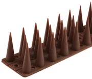 Set de 4 bucăți de țepușe pentru păsări, din plastic, maro, 44,5 x 3,7 cm