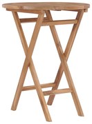 vidaXL Masă de grădină pliabilă, 60 cm, lemn masiv de tec