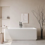 Cada acril freestanding Linea Pure, Alb, 170 cm