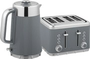HOMCOM 2200W, fierbător 1,7L cu funcție de fierbere rapidă, filtru anticalcar și toaster cu 4 felii și 7 trepte de rumenire, gri | Aosom Romania