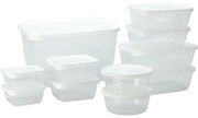 Set recipiente din plastic EH White 11 piese