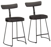 vidaXL Scaune de bar 2 buc Negru 49x43x79 cm Lemn masiv Mango