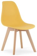 Scaun KITO galben mustar cu picioare din fag