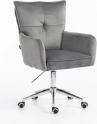 HR250K Scaun Catifea Grafit Bază Cromata