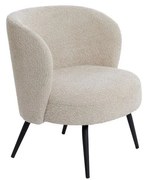 Fotoliu crem cu tapițerie din stofă bouclé Dieyda – Light & Living