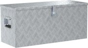 vidaXL Cutie din aluminiu, 90,5 x 35 x 40 cm, argintiu
