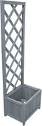 vidaXL Jardinieră cu spalier, 40 x 30 x 135 cm, lemn masiv de brad