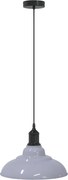 vidaXL Lampă suspendată reglabilă pe înălțime E27 gri lucios metal