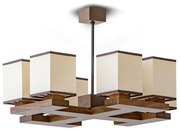 Candelabru rustic fabricat manual din lemn Lido 8L