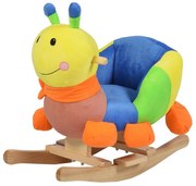 Balansoar din plus cu melodii NOVOKIDS ™ Caterpillar XXL , 1-7 ani, dimensiuni 56x30x46 cm, max 30 kg, model Fluturas , Multicolor