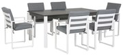 Set de masă pentru grădină Paole (gri) (pentru 6 persoane). 1011733