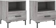 vidaXL Noptiere, 2 buc., gri sonoma, 40x35x47,5 cm, lemn compozit