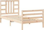 vidaXL Cadru de pat fără saltea, 90x200 cm, lemn masiv pin