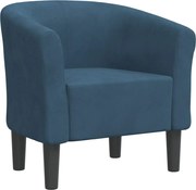 vidaXL Fotoliu tip cuvă, albastru închis, catifea