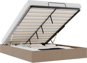 vidaXL Cadru de pat otoman fără saltea Cappucino piele artificială