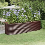 vidaXL Strat înălțat grădină 296x80x68 cm oțel galvanizat