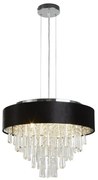 Lustra eleganta cu abajur din catifea si cristale Glamour 5Lt