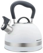 Resigilat: Ceainic cu fluier Kinghoff KH 1852, 1.8 l, Inductie, Maner izolat termic, Alb
