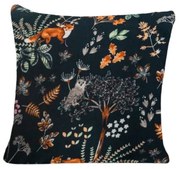 Fata de perna din microplus THE FOX AND THE HARE 45x45 cm, verde inchis