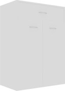 vidaXL Pantofar, alb, 60x35x84 cm, lemn prelucrat