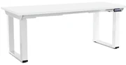 Masă înălțime reglabilă OfficeTech Strong 180 x 80 cm, picioare albe, alb