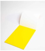 Folie electrostatică pentru scris Symbioflipcharts 50 x 70 cm - 25 foi, galben
