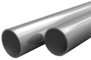 vidaXL Tuburi din oțel inoxidabil 2 buc. Ø70x1,8mm rotund V2A 2m