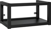 vidaXL Cadru chiuvetă de baie pentru perete, negru, 59x38x31 cm, fier