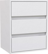 HOMCOM Comodă Modernă pentru Dormitor cu 3 Sertare, 40x30x50,5 cm, Alb | Aosom Romania
