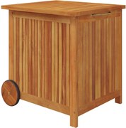 vidaXL Ladă de depozitare grădină cu roți, 60x50x58 cm, lemn acacia