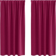 vidaXL Perdele Opaque cu Inel 2 pcs Roșu Vin 175 x 140 cm Poliester
