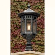 Stalp iluminat exterior din fier forjat, inaltime 94cm, AL 6739